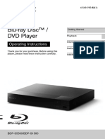 Blu-Ray Disc™ / DVD Player: Operating Instructions