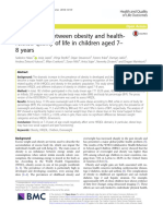 Relationship Between Obesity and Health-Related Quality of Life in Children Aged 7 - 8 Years