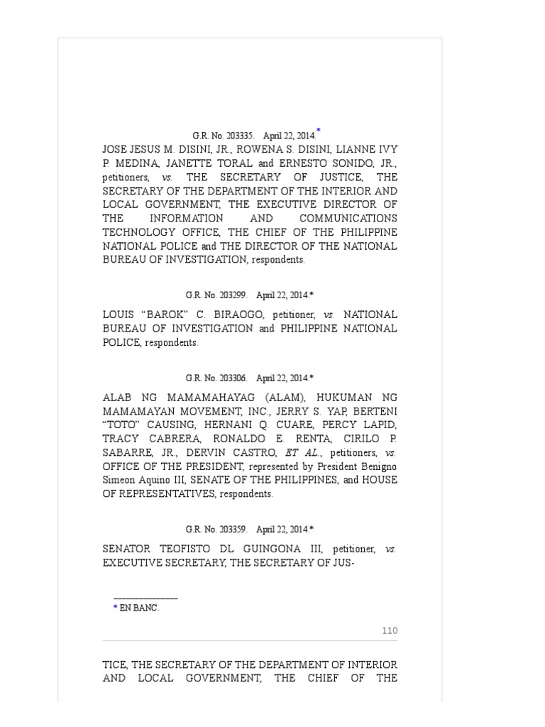 Disini v secretary of justice pdf defamation freedom of speech
