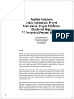 Analisis Portofolio Untuk Optimalisasi Proyek Studi Kasus, Proyek Pemboran Eksplorasi MIgas PT. Pertamina (Persero) DOH JBB PDF