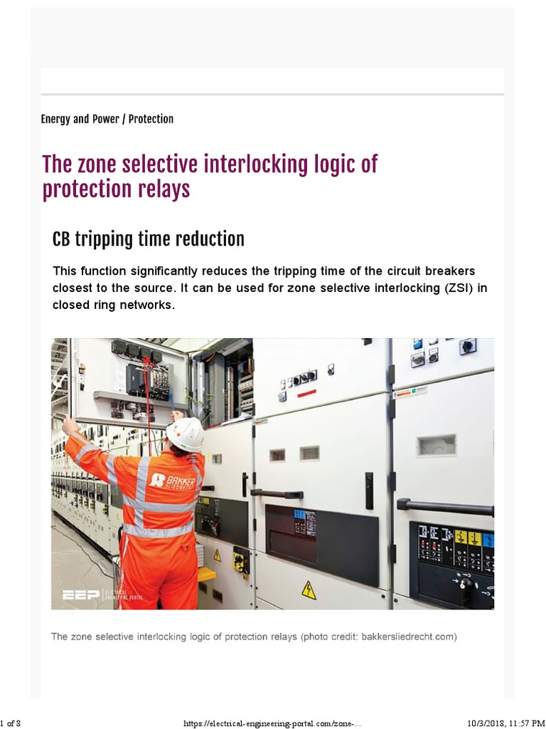 This function significantly reduces the tripping time of the circuit breakers closest to the