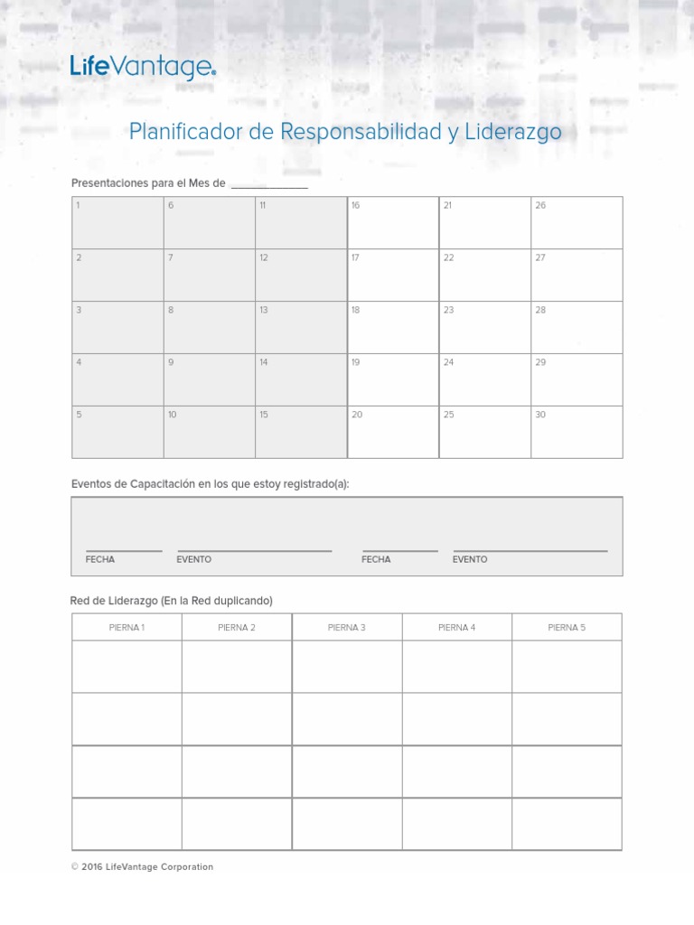 Spanish Accountability and Leadership Planner V2 PDF | PDF