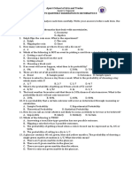 Fourth Quarterly Examination in Mathematics 8