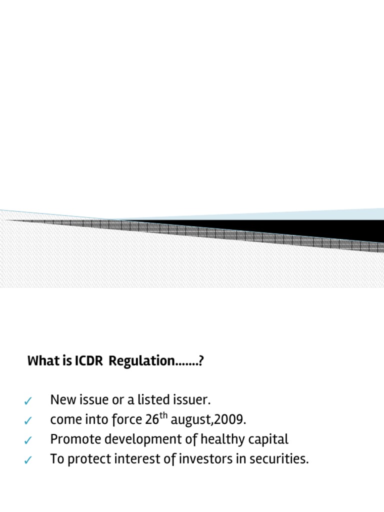 ICDR Regulation | PDF