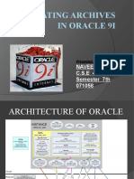 Generating Archives in Oracle 9i Ppt