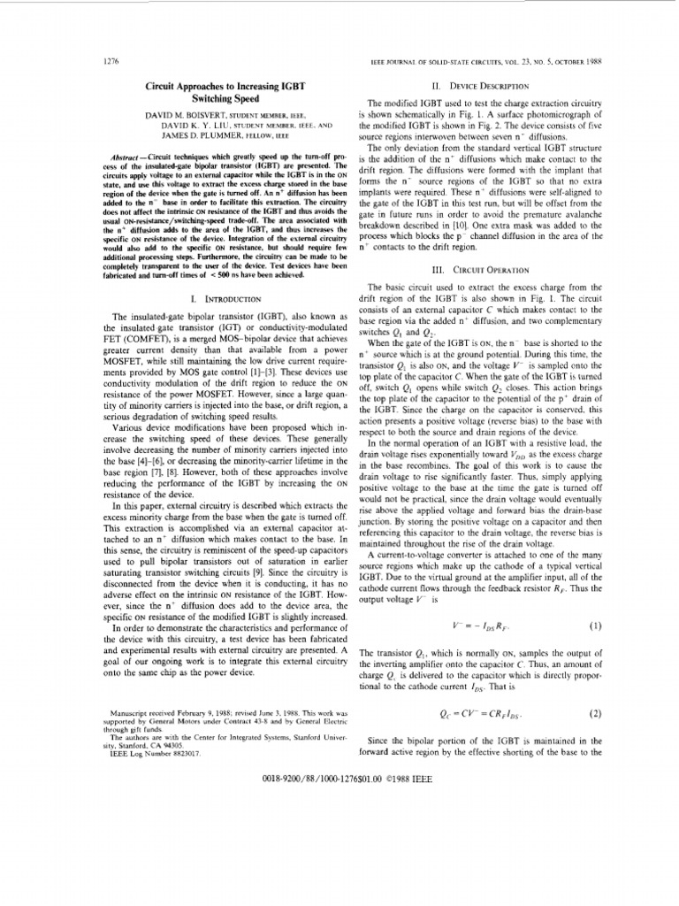 Circuit Approaches To Increasing Switching Speed | PDF | Field Effect ...