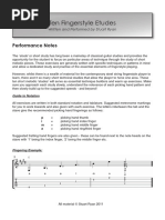 Ten Fingerstyle Etudes: Performance Notes