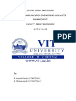 Digital Signal Processing Role of Communication Engineering in Disaster Management Faculty: Abhijit Bhowmick SLOT: L15+L16