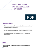 Presentation On Railway Reservation System Prudhvi (Autosaved)