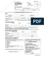 2019 Application Form For Admission PDF