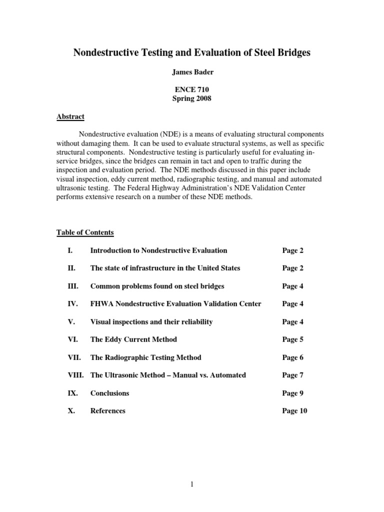 NDE - Steel Bridges | PDF | Nondestructive Testing | Ultrasound