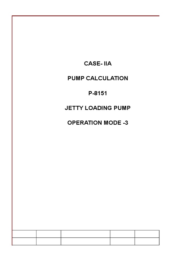Hydraulic Calculation for Pipeline Pumps Pump Pressure