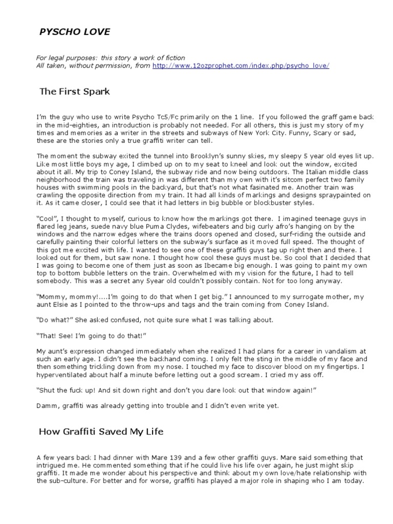 Pyscho Love | PDF | Graffiti