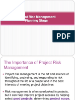 Project Risk Management Planning Stage