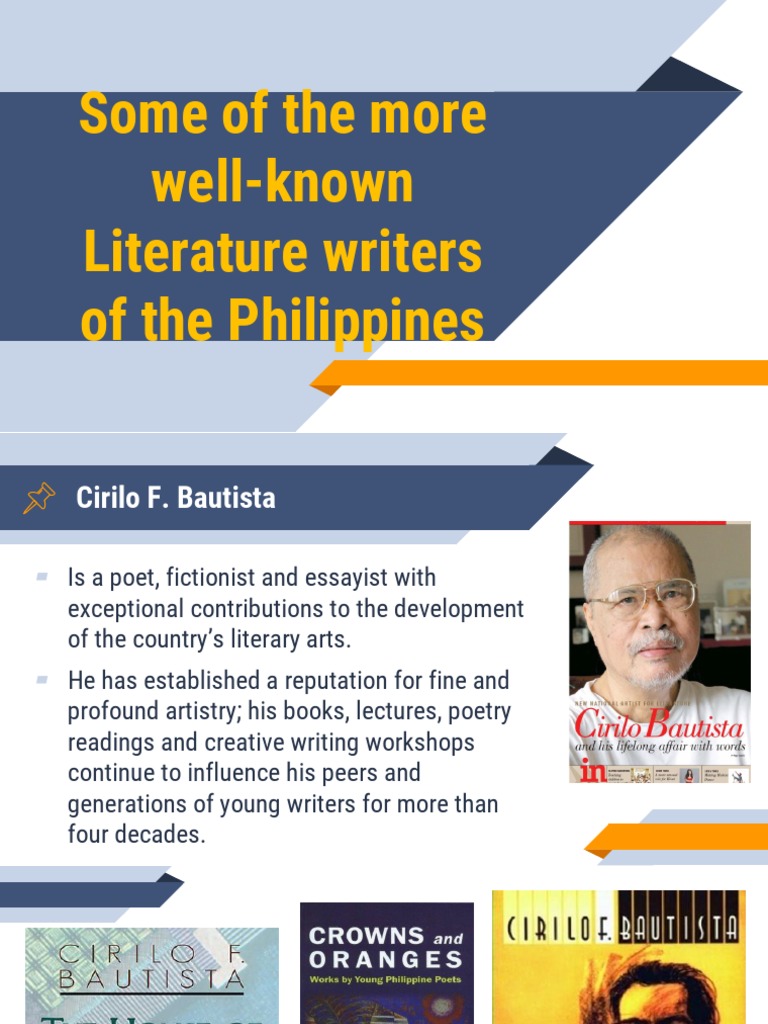 Cirilo F. Bautista: Literary Contributions | PDF | Philippines | Writers