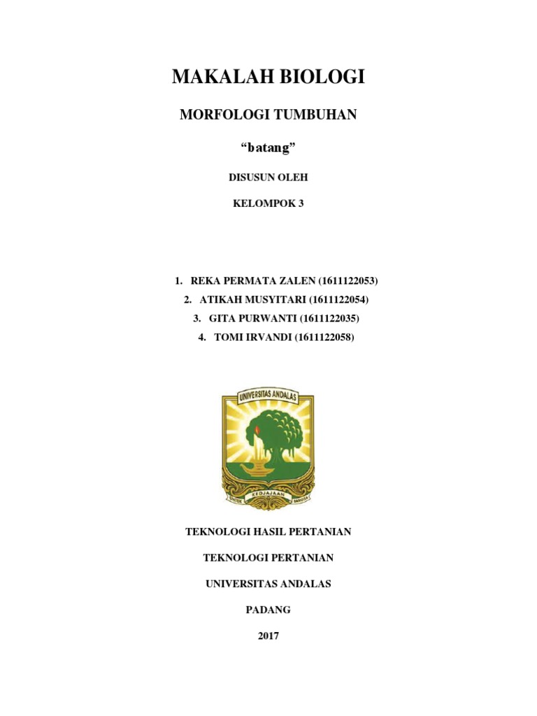 Makalah Biologi Morfologi Batang