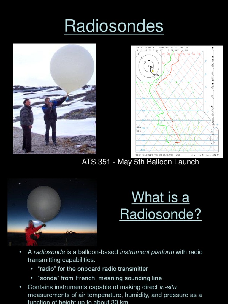 Radiosondes ATS 351 May 5th Balloon Launch PDF Meteorology