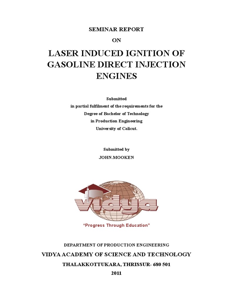 Laser Ignition System PDF Laser Internal Combustion Engine