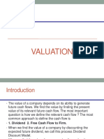 DCF and Multiple Based Valuation Dividend FCF