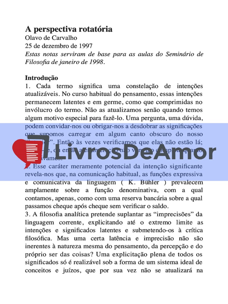 Perspectiva Rotatória na Filosofia | PDF | Realidade | Conhecimento