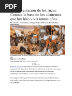 La Alimentación de Los Incas