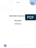 Training Manual Template