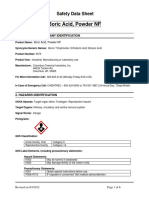 Boric Acid, Powder NF: Safety Data Sheet