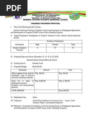 Training Proposal