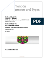 Assignment of Galvanometer