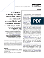 Calcium For Extending The Shelf Life of Fresh Whole and Minimally Processed Fruits and Vegetables: A Review