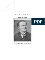 Sandow's Curative Institute Physical Culture: Special Prescription of Home Exercise