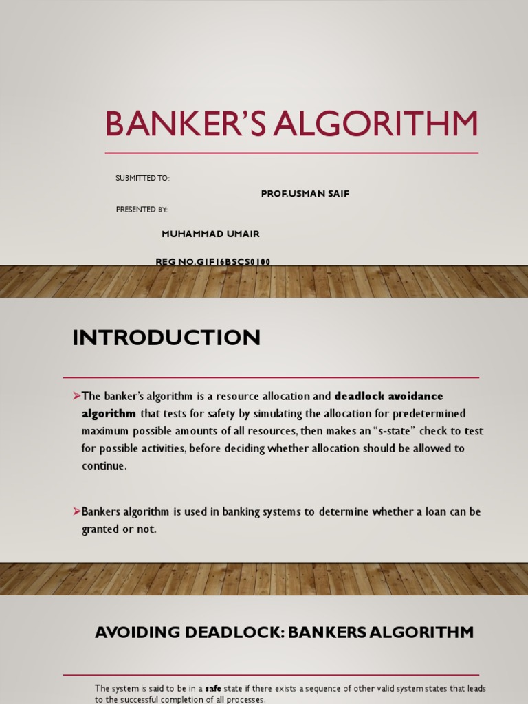 Understanding Banker's Algorithm for Deadlock Avoidance | PDF ...