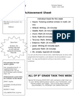 8th Grade Achievement Sheet Week5