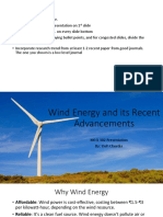 Wind Energy and Its Recent Advancements