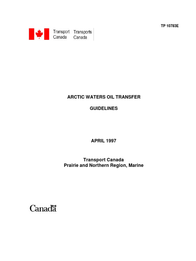 Arctic Waters Oil Transfer Guidelines | PDF | Ships | Oil Tanker