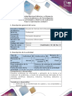 Guía de Actividades y Rubrica de Evaluación Paso 6. Ejercitación Unidad 3