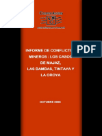 CONFLICTOS MINEROS: LOS CASOS DE MAJAZ, LAS BAMBAS, TINTAYA Y LA OROYA