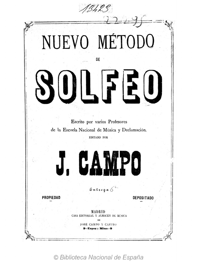 El Progreso Musical, Metodo Especial de Solfeo PDF | PDF