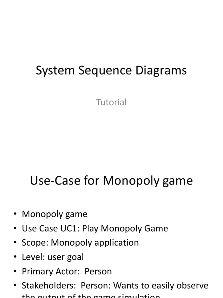 Monopoly Game Use Case Diagrams | PDF | Conceptual Model | Use Case