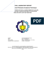 ANALYSIS OF WATER’S PHYSICAL CHARACTERISTICS (COLOR, TURBIDITY, pH) AND COAGULATION AND FLOCCULATION ANALYSIS WITH JAR TEST METHOD