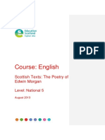 Course: English: Scottish Texts: The Poetry of Edwin Morgan