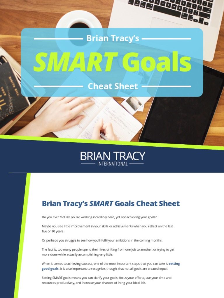 Brian Tracy Goal setting template | Goal | Behavior Modification
