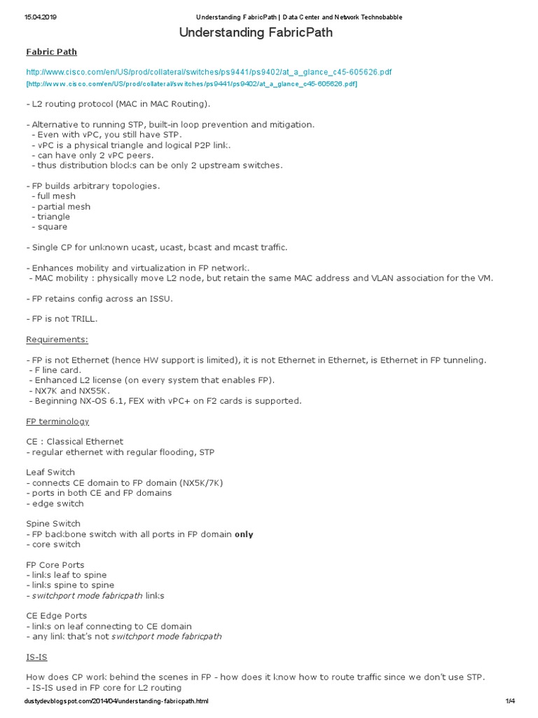 Understanding FabricPath - Data Center and Network Technobabble ...