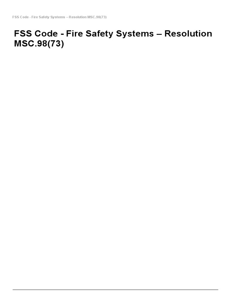 FSS Code for Fire Safety Systems | PDF | Duct (Flow) | Valve