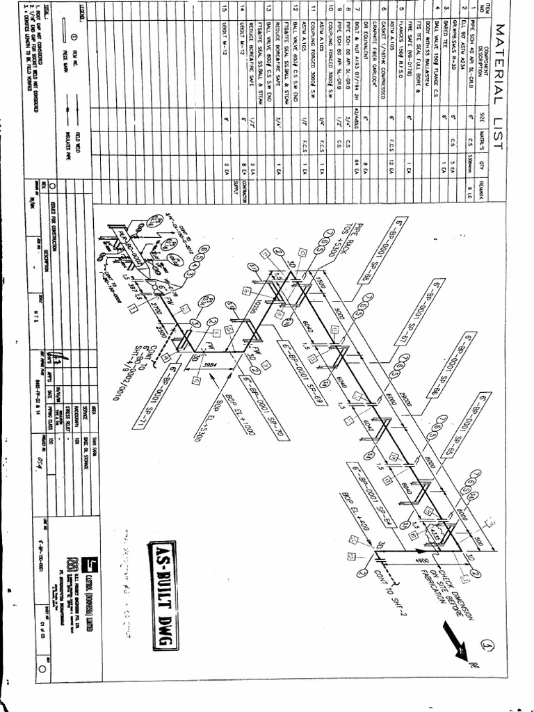 Jetty Pipe-Isometric Drawing | PDF