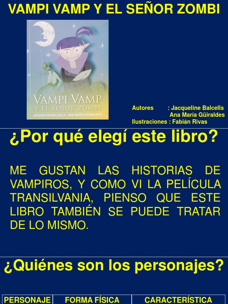 Vampi Vamp y el Señor Zombi: Personajes | PDF