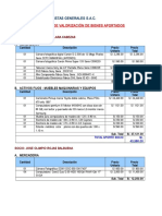 Informe de Valorizacion de Bienes Aportados