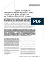 Diagnosis and Management of Complicated Intra-Abdominal Infections in Adults and Children Guidelines by the SIS and IDSA