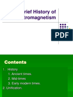 Brief History of Electromagnetism