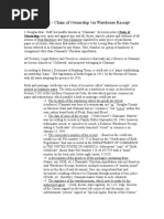 CERTIFICATE - Claim of Ownership